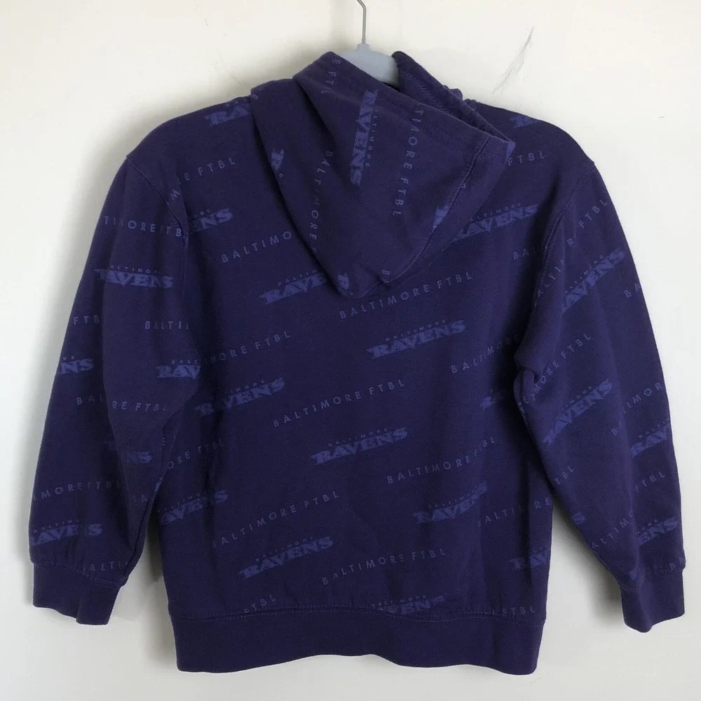 Baltimore Ravens Team Apparel Pullover Hoodie Sweatshirt Youth 14-16 Purple